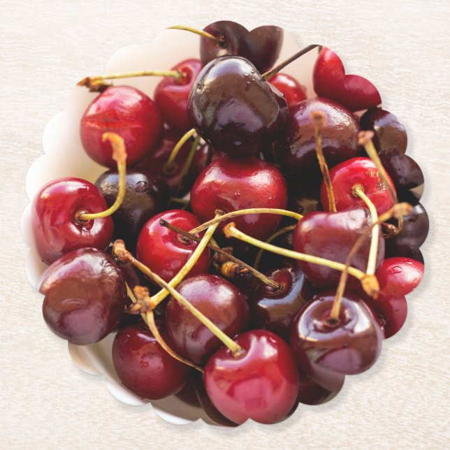 Schüssel mit Kirschen Untersetzer (Vorderseite)