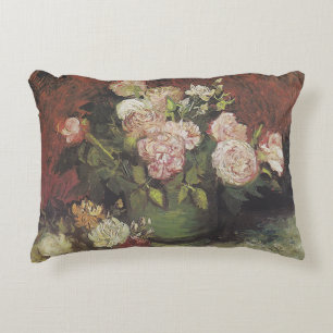 Schüssel mit Peongs und Rose von Vincent van Gogh Dekokissen