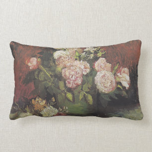 Schüssel mit Peongs und Rose von Vincent van Gogh Lendenkissen
