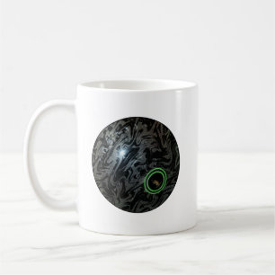 Schüssel mit schwarzem und grauem Rasen, Tasse