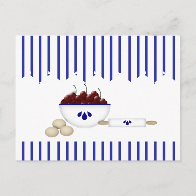 Schüssel mit Weinrezeptafel Postkarte (Vorderseite)