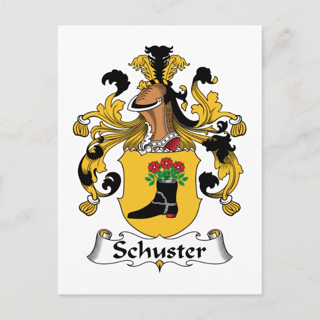 Schuster Familienwappen Postkarte (Vorderseite)