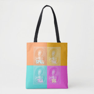 "Schütte den Tee aus Schwester" (vintage Porträt P Tasche