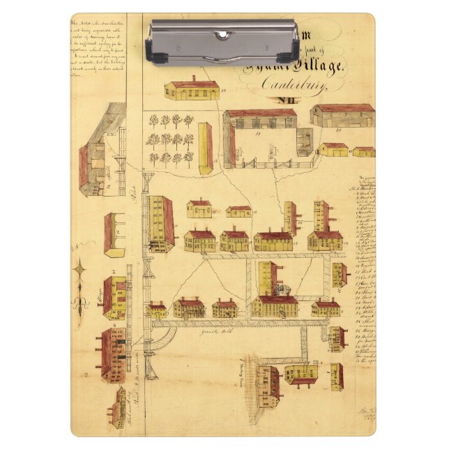 SCHÜTTEL-APPARATdorf-KARTE, 1849 Klemmbrett (Vorderseite)