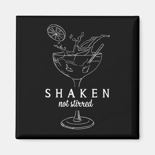 SchüttelMartinis trinken Alkohol Sonnenlicher Bark Magnet (Vorne)