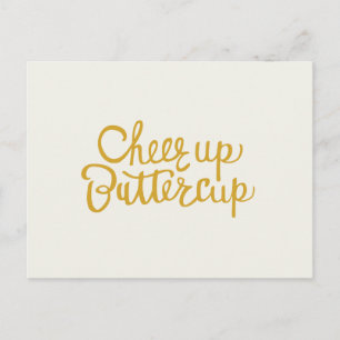 Schütteln Sie den Buttercup Hand Letter Grußkarte. Postkarte