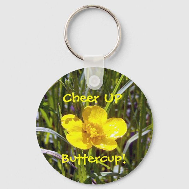 Schütteln Sie den Buttercup-Schlüsselanhänger Schlüsselanhänger (Vorderseite)