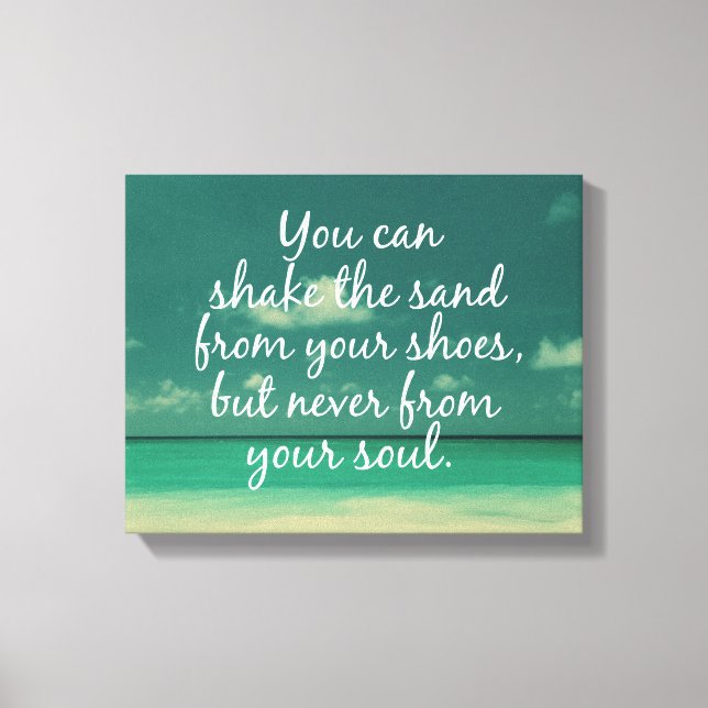 Schütteln Sie den Sand aus dem Soul Beach Angebot Leinwanddruck (Vorderseite)