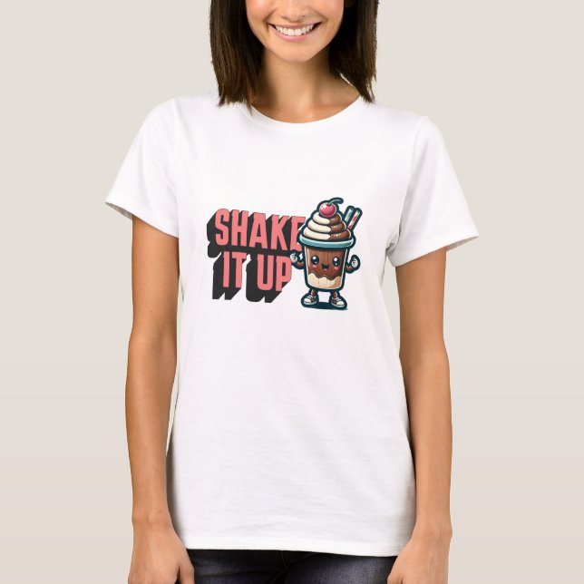 Schütteln Sie den Schokolade-Milchshake-Pub T-Shirt (Vorderseite)