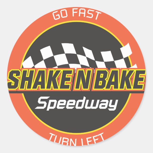 Schütteln Sie die Bake-Speedway-Markierung Runder Aufkleber (Vorderseite)