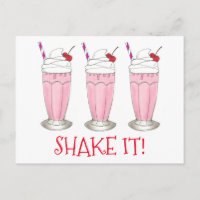 Schütteln Sie es! Rosa Erdbeere Ice Creme Shop Mil