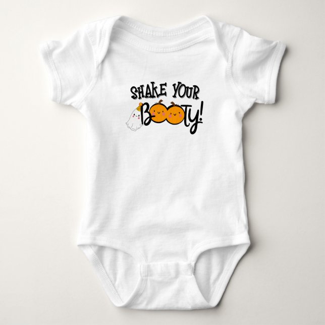 Schütteln Sie Ihren Hintern Pumpkin Halloween Baby Strampler (Vorderseite)