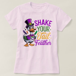🎭 Schütteln Sie Ihren Schwanz Feather Mardi Gras T-Shirt