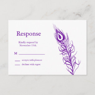 Schütteln Sie Ihren Schwanz Feathers UAWG (Violett RSVP Karte