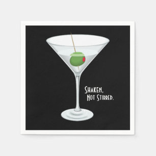 Schüttelt Vodka Martini Cocktail Drink nicht gestö Serviette