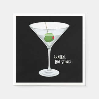 Schüttelt Vodka Martini Cocktail Drink nicht gestö Serviette