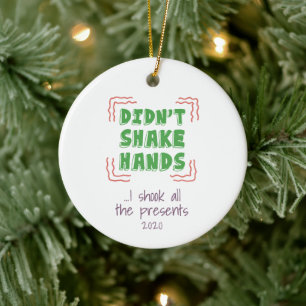Schüttelte die Geschenke Weihnachten nicht in die  Keramik Ornament