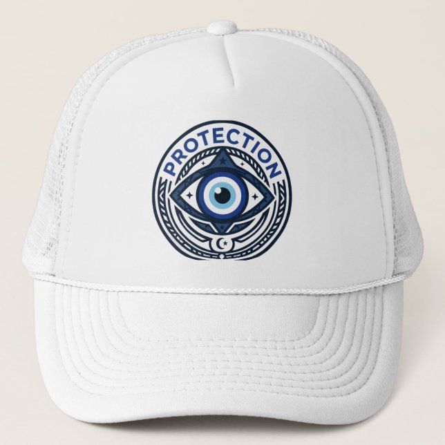 Schutz Böser Blick Grafik Baseball Trucker Mütze (Vorderseite)