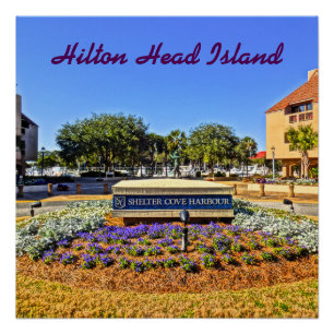 Schutz-Bucht-Hafen u. Jachthafen Hilton Head Poster