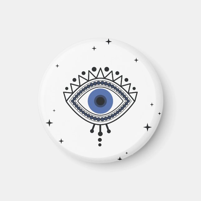 Schutz der bösen Augen ethnische Talisman Magie bl Magnet (Vorne)