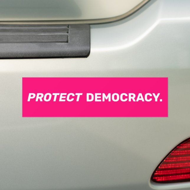 Schutz der Demokratie - Moderne Typografie - heiß  Autoaufkleber (Auf Auto)