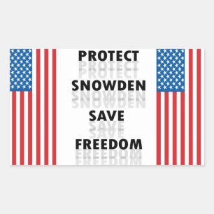 Schutz der Freiheit von Snowden Rett - Decal Rechteckiger Aufkleber
