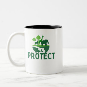 Schutz der Kaffee-Tasse im Wildtierbereich - Geret Zweifarbige Tasse