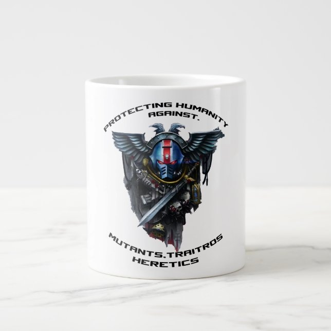 Schutz der Menschheit Jumbo-Tasse (Vorderseite)