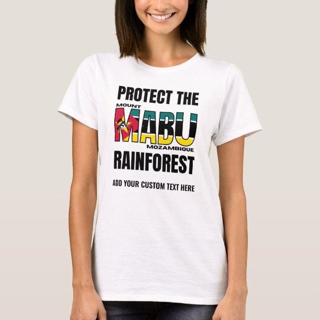 Schutz der mosambikanischen Flagge (MOUNT MABU RAI T-Shirt (Vorderseite)