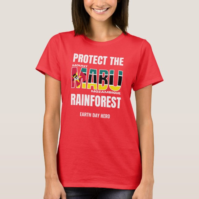Schutz der mosambikanischen Flagge (MOUNT MABU RAI T-Shirt (Vorderseite)