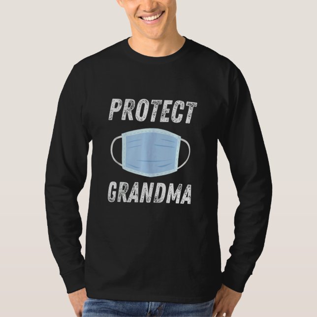 Schutz der Oma-Gesicht Maske soziale Distanz + Hyg T-Shirt (Vorderseite)