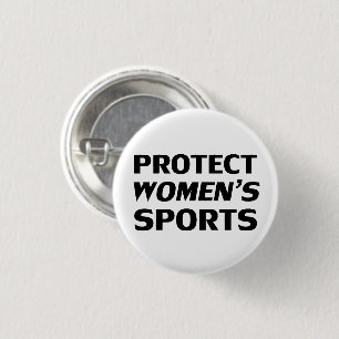 Schutz der Schwarz-weißen Frauentypografie Button