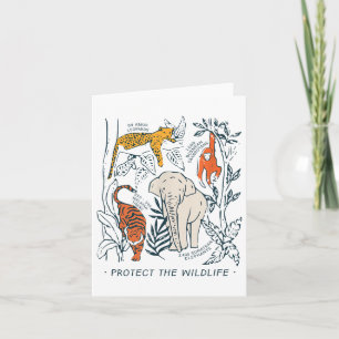 Schutz des botanischen Shirts Wildlife Botanic Cha Karte