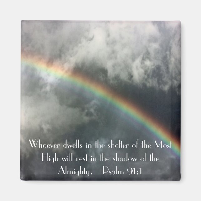 Schutz des höchsten Bibels Psalm 91:1 Magnet (Vorne)