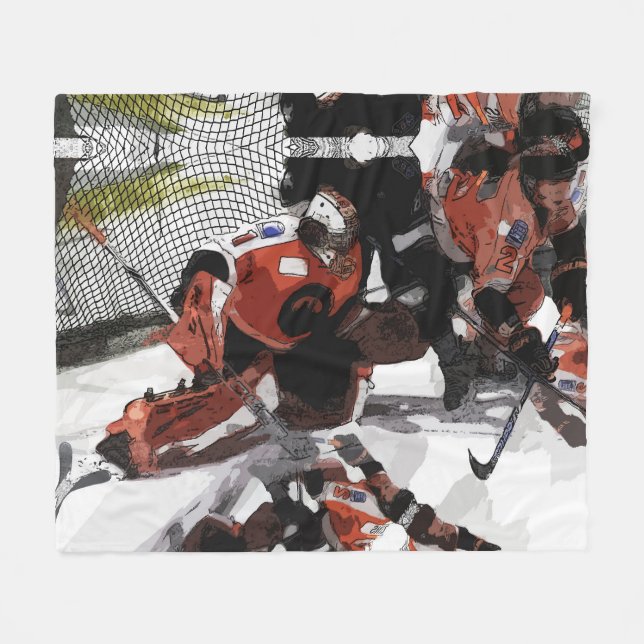 Schutz des Netzeisenhockeymankets Fleecedecke (Vorderseite (Horizontal))