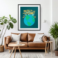 SCHUTZ DES PLANETEN GERETTET ERDE Öko Grüne Kunst