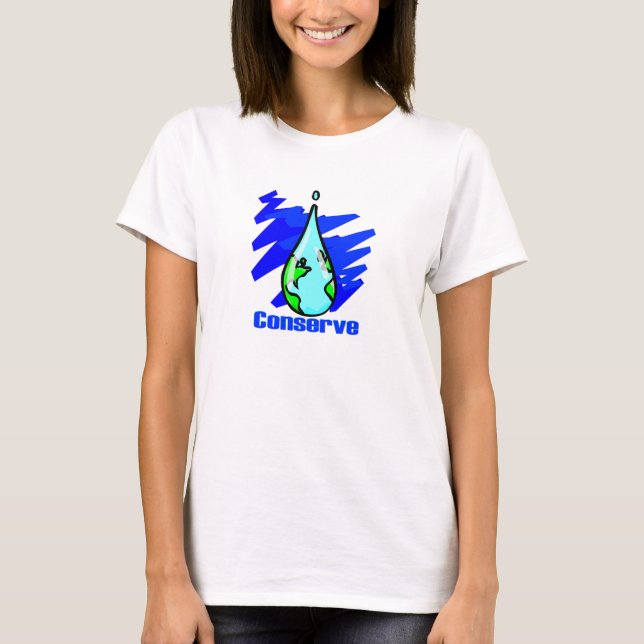 Schutz des Wassers für die Erde T-Shirt (Vorderseite)