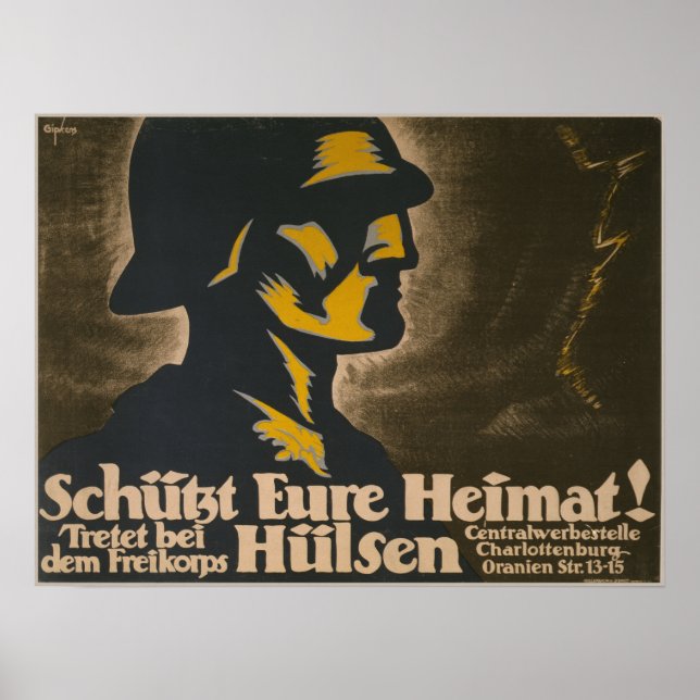 Schütz eure Heimat ! Poster du recrutement WW1 (Devant)