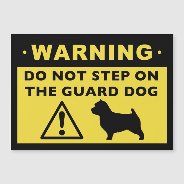 Schutz-Hundewarnung Norwichs Terrier lustige Magnetkarte (Vorderseite)