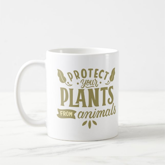 Schutz Ihrer Pflanze vor Tieren Kaffeetasse (Links)
