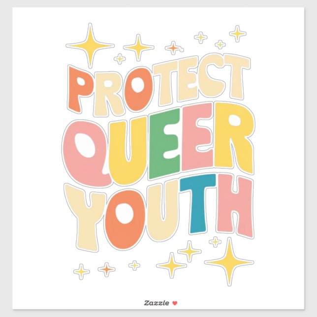 Schutz Queer Jugendschutz Trans Kids LGBTQ Aufkleber (Blatt)