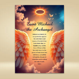 Schutz und Stärke St. Michael Gebet Card
