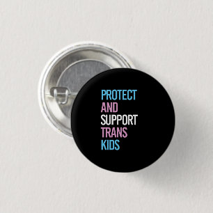 Schutz und Unterstützung von Trans Kids Button