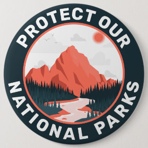 Schutz unserer nationalen Parkunterstützung Button