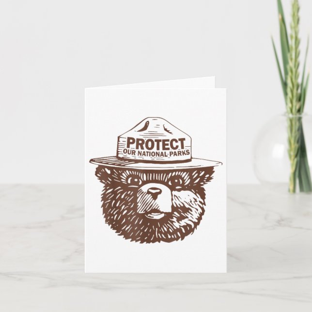 Schutz unseres Parks Bear Graphic National Park Fu Karte (Vorderseite)