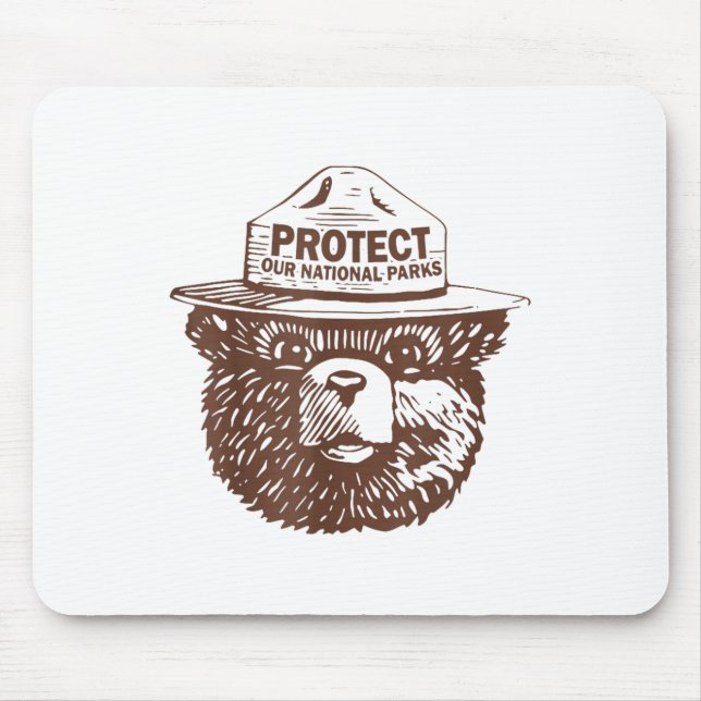 Schutz unseres Parks Bear Graphic National Park Fu Mousepad (Vorne)
