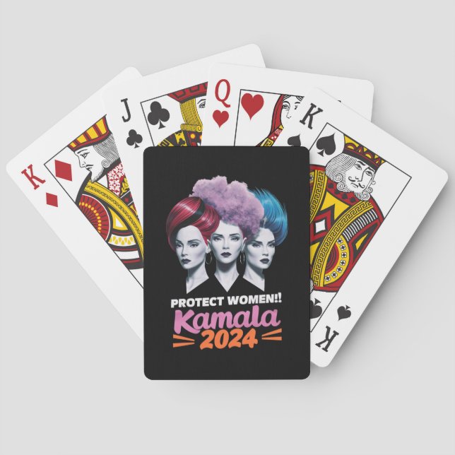 Schutz von Frauen Kamala 2024 Wahl 2024 Spielkarten (Rückseite)