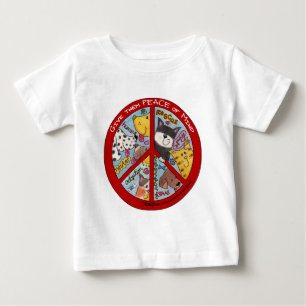 Schutz von friedenssynchrone Tieren Baby T-shirt