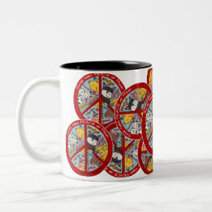 Schutz von friedenssynchrone Tieren Zweifarbige Tasse