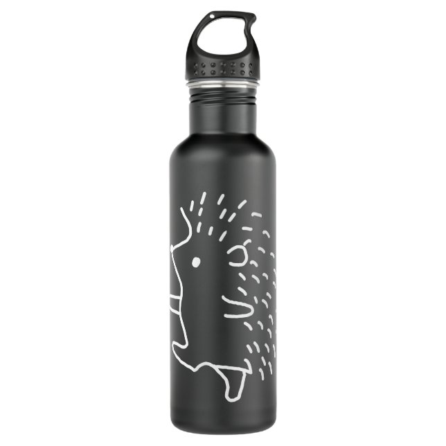 Schutz von Igeln Edelstahlflasche (Vorderseite)